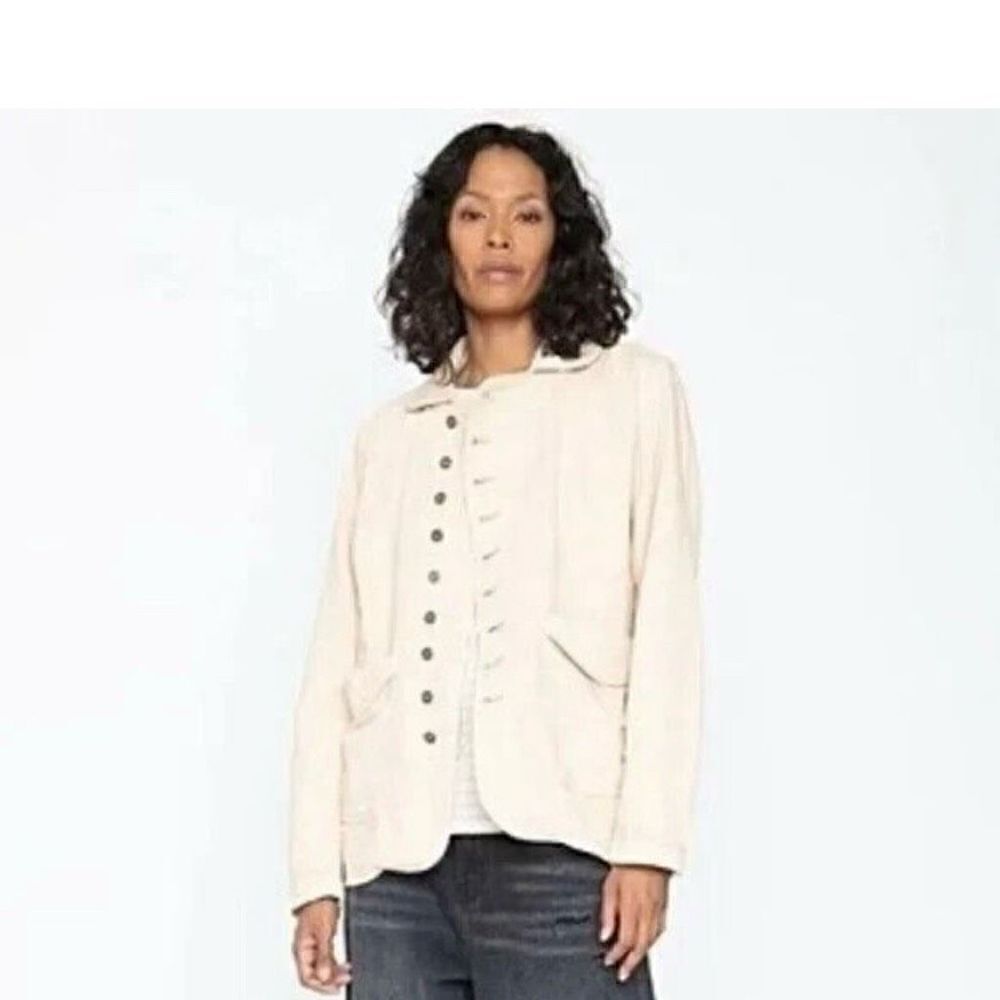 Free People Sandrine Rose Womens Empire Jacket Dust White Size L - Picture 4 of 7